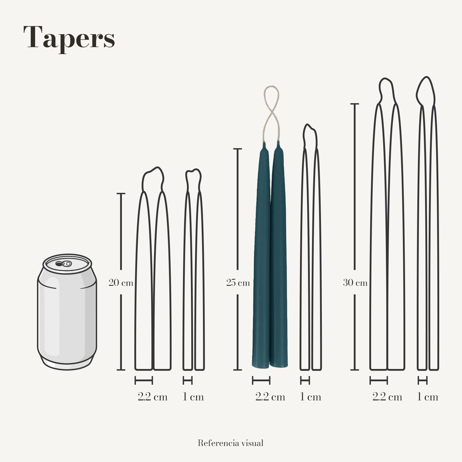 Tapers aqua - La Vela Amaltea