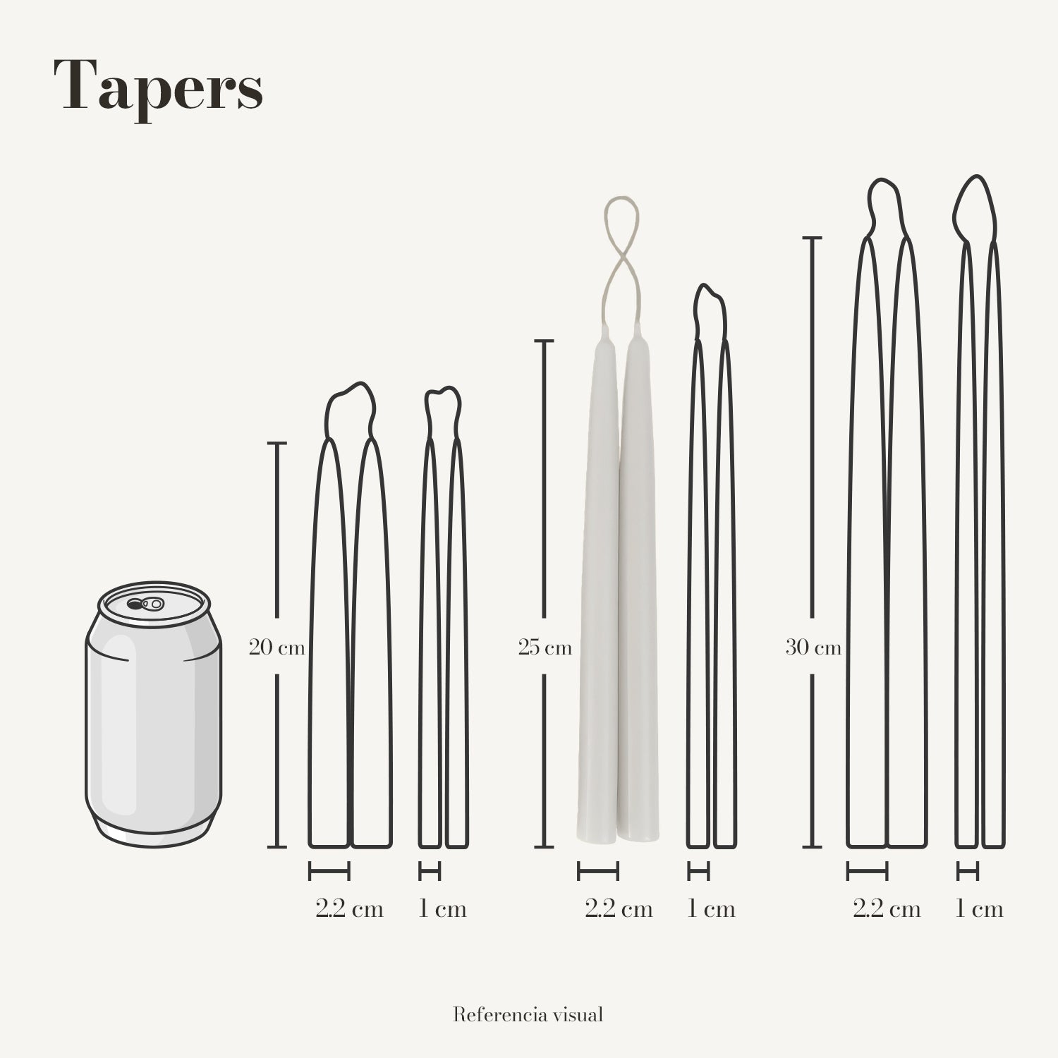 Tapers blanco - La Vela Amaltea