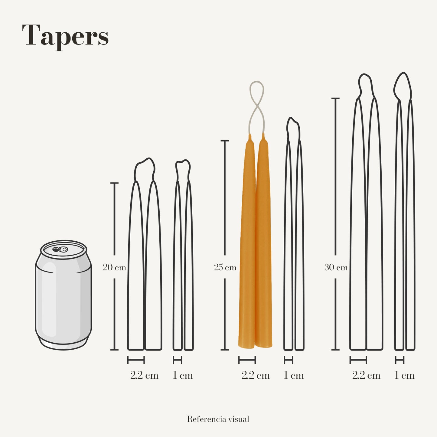 Tapers naranja - La Vela Amaltea