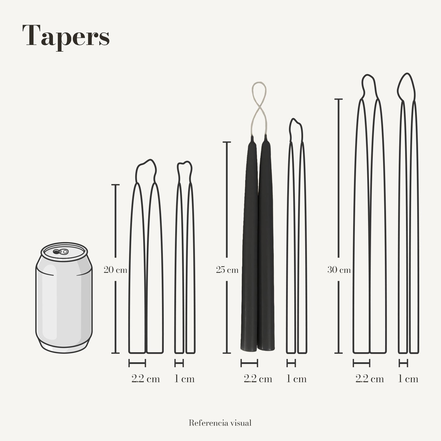 Tapers negro - La Vela Amaltea