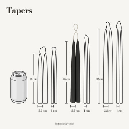 Tapers negro - La Vela Amaltea