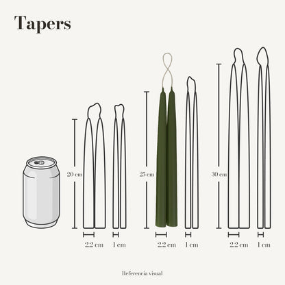 Tapers verde pino - La Vela Amaltea