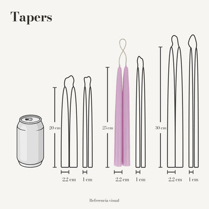 Tapers rosa mexicano - La Vela Amaltea