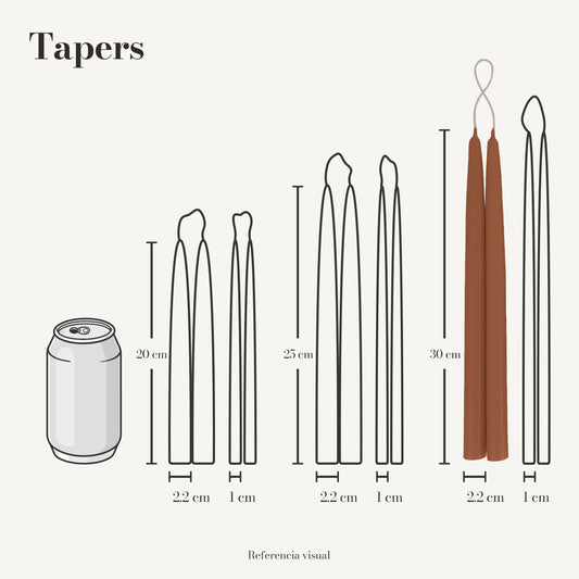 Tapers café claro - La Vela Amaltea