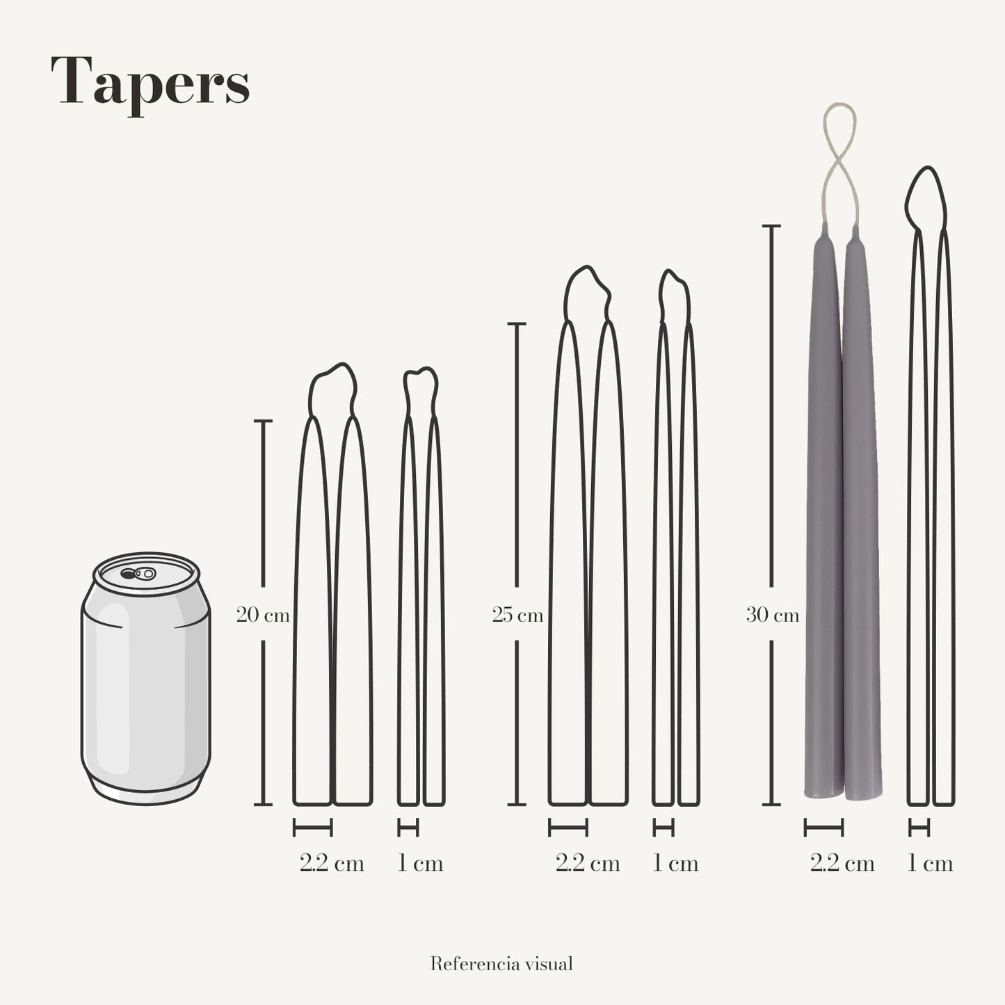 Tapers gris - La Vela Amaltea