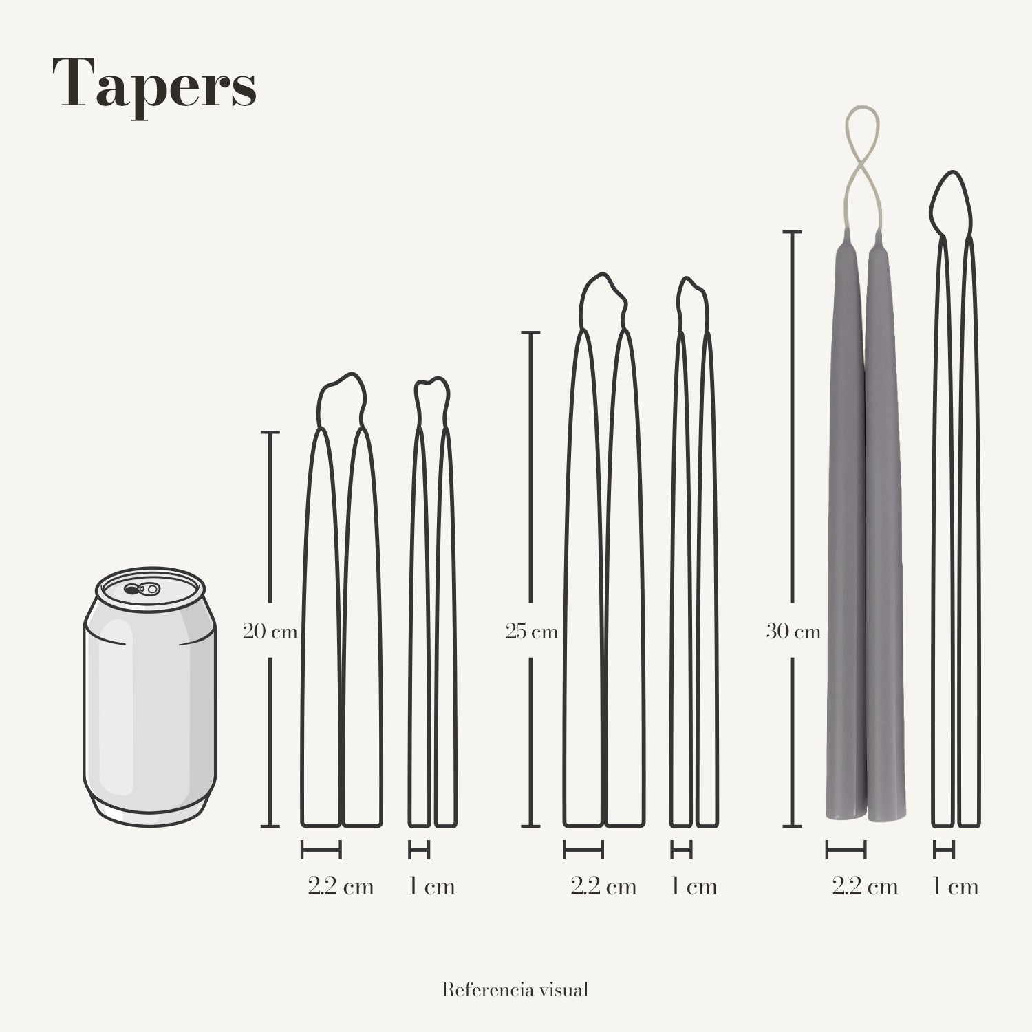 Tapers gris - La Vela Amaltea