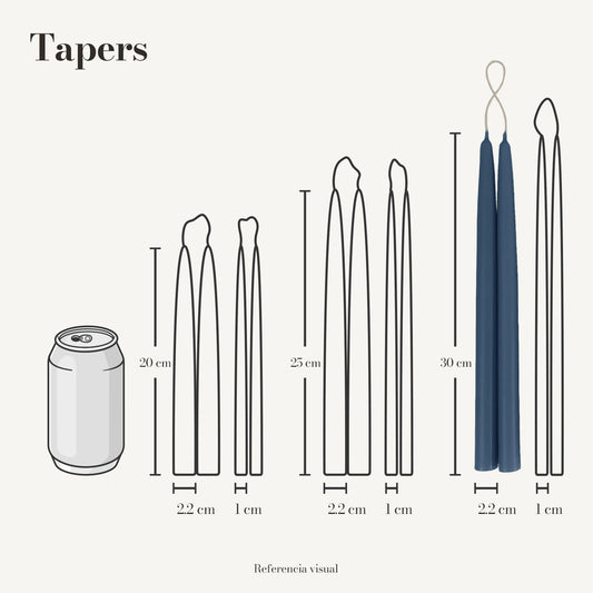 Tapers azul índigo - La Vela Amaltea
