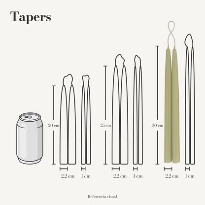 Tapers verde limón - La Vela Amaltea