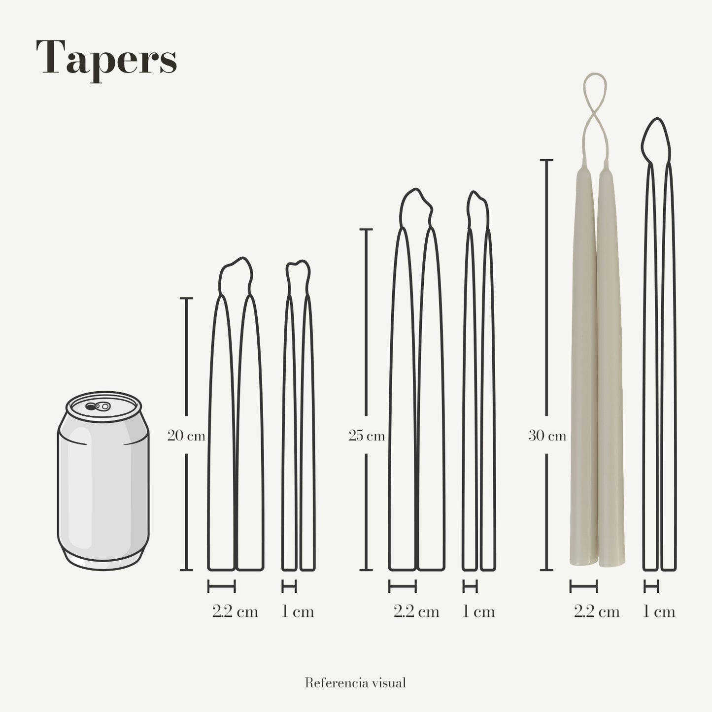 Tapers marfil - La Vela Amaltea