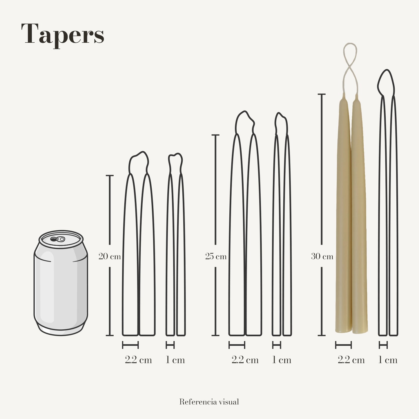 Tapers natural - La Vela Amaltea