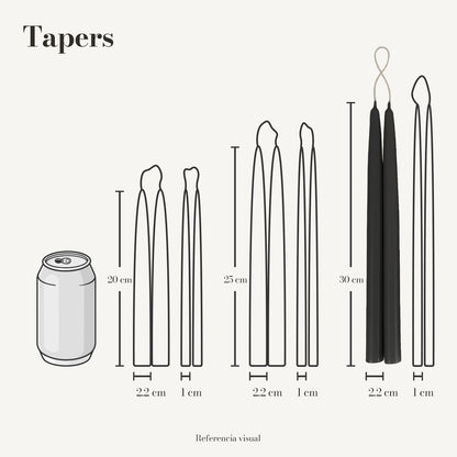 Tapers negro - La Vela Amaltea