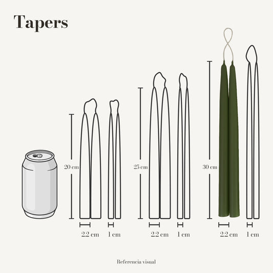Tapers verde pino - La Vela Amaltea