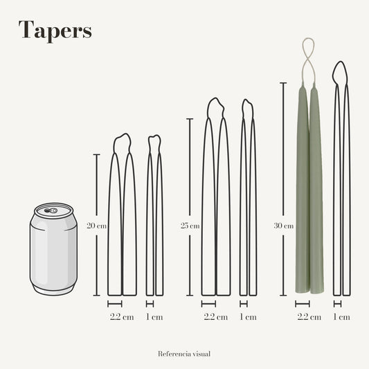 Tapers pistache - La Vela Amaltea