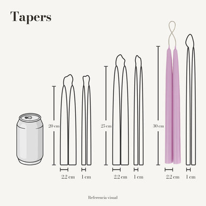 Tapers rosa mexicano - La Vela Amaltea