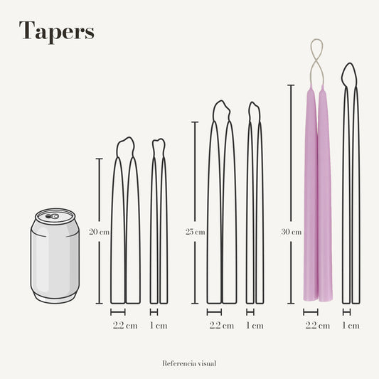 Tapers rosa mexicano - La Vela Amaltea